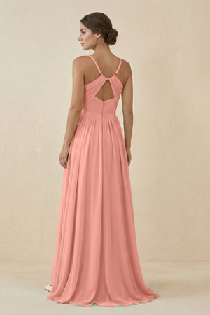 Rosette Sweetheart A-Line Chiffon Bridesmaid Dress (2) | KISSBRIDAL
