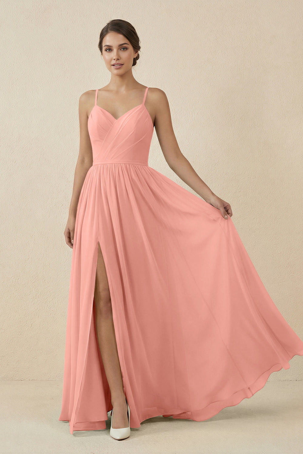 Sweetheart A-Line Chiffon Bridesmaid Dress in Rosette
