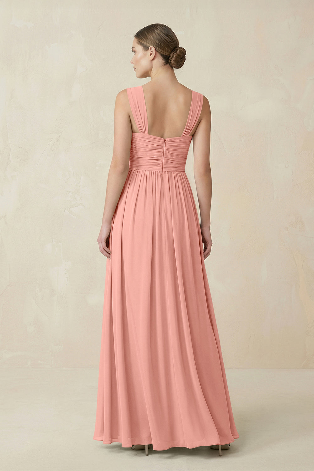Sweetheart Pleated Chiffon A-Line Bridesmaid Dress in Rosette