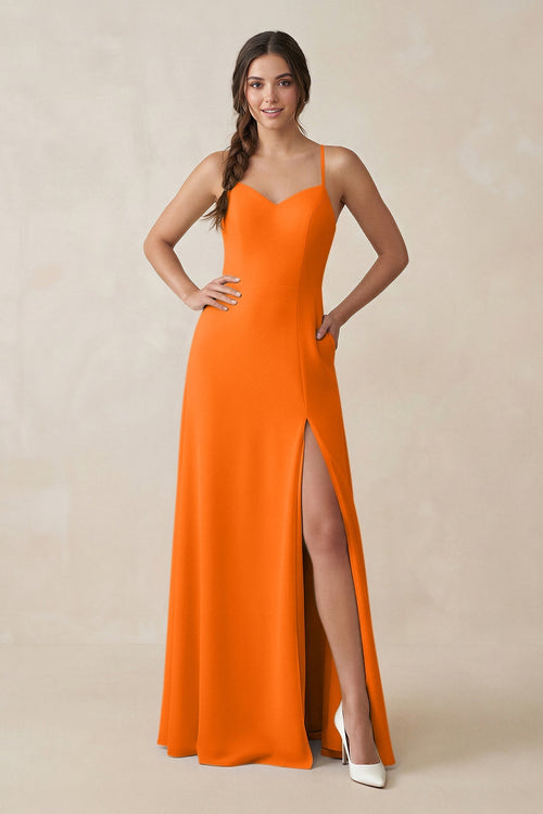Ruched Sheath Chiffon Bridesmaid Dress in Cinnamon - SHE IS ME BRIDESMAID DRESSES