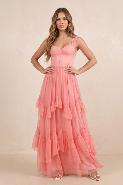 Tiered Pleated Off-the-Shoulder Chiffon Maxi Dress in Black – SHE IS ME Dresses