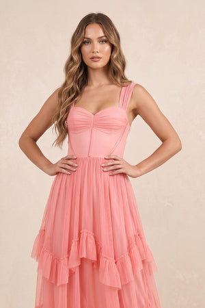 Tiered Pleated Off-the-Shoulder Chiffon Maxi Dress in Black – SHE IS ME Dresses