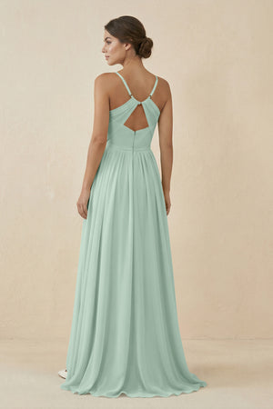 Sage Sweetheart A-Line Chiffon Bridesmaid Dress (2) | KISSBRIDAL