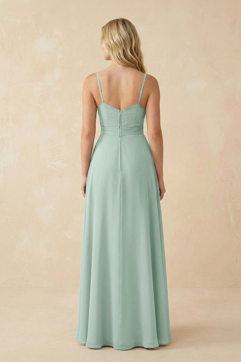 Sweetheart A-Line Pleated Chiffon Bridesmaid Dress in Sage