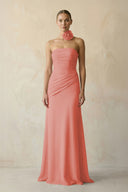 Sheath Chiffon Strapless Pleated Bridesmaid Dress in Mulberry - KISS BRIDAL Bridesmaid Dresses