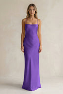 Sheath Satin Spaghetti Strap Bridesmaid Dress in Tahiti - KISS BRIDAL Bridesmaid Dresses