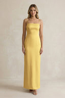 Sheath Spaghetti Straps Satin Bridesmaid Dress in Gold - KISS BRIDAL Bridesmaid Dresses