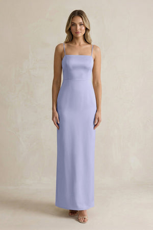 Sheath Spaghetti Straps Satin Bridesmaid Dress in Lavender - KISS BRIDAL Bridesmaid Dresses
