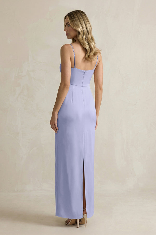 Sheath Spaghetti Straps Satin Bridesmaid Dress in Lavender - KISS BRIDAL Bridesmaid Dresses