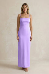 Sheath Spaghetti Straps Satin Bridesmaid Dress in Vintage Mauve - KISS BRIDAL Bridesmaid Dresses