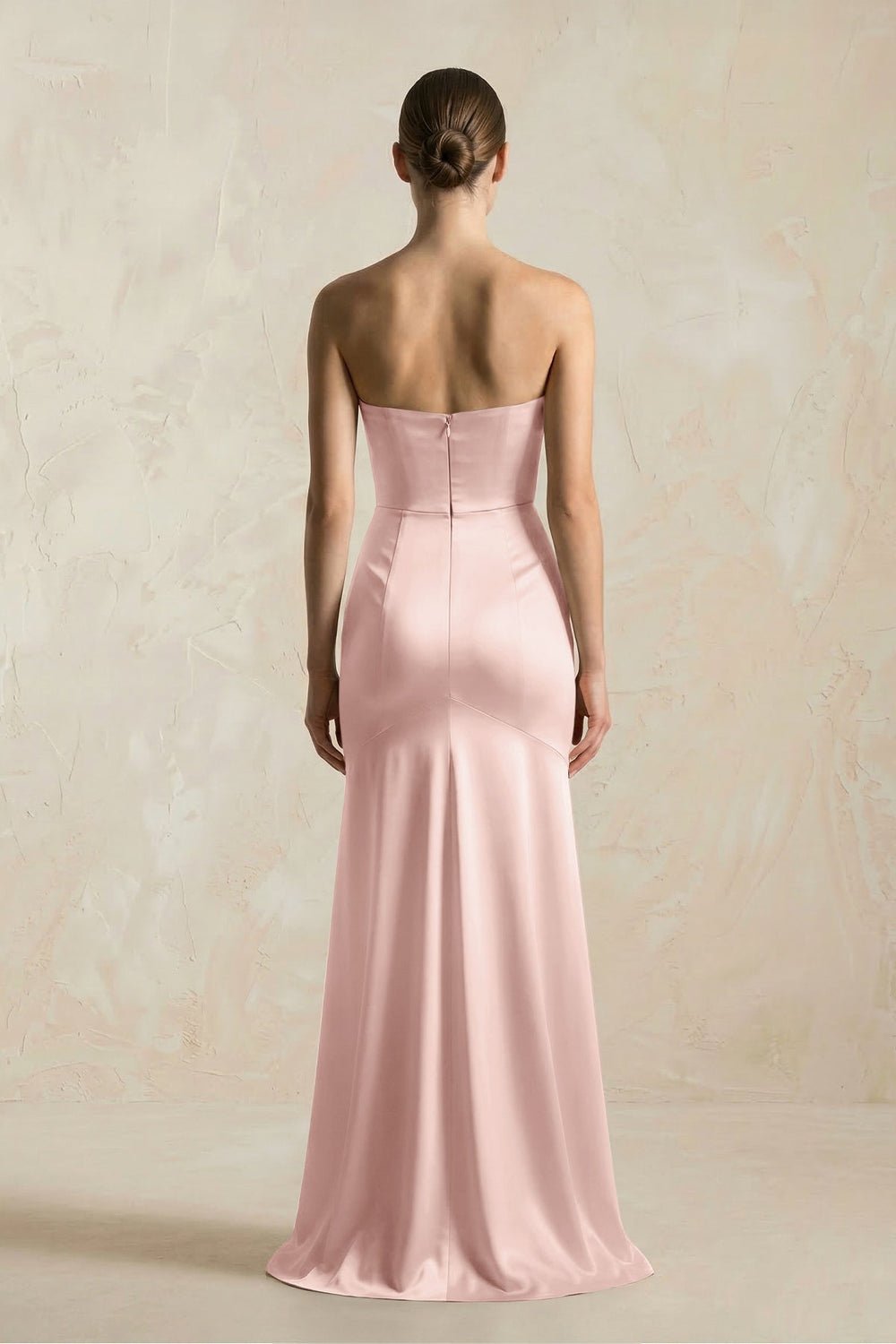 Sheath Sweetheart Corset Satin Bridesmaid Dress in English Rose - KISS BRIDAL Bridesmaid Dresses