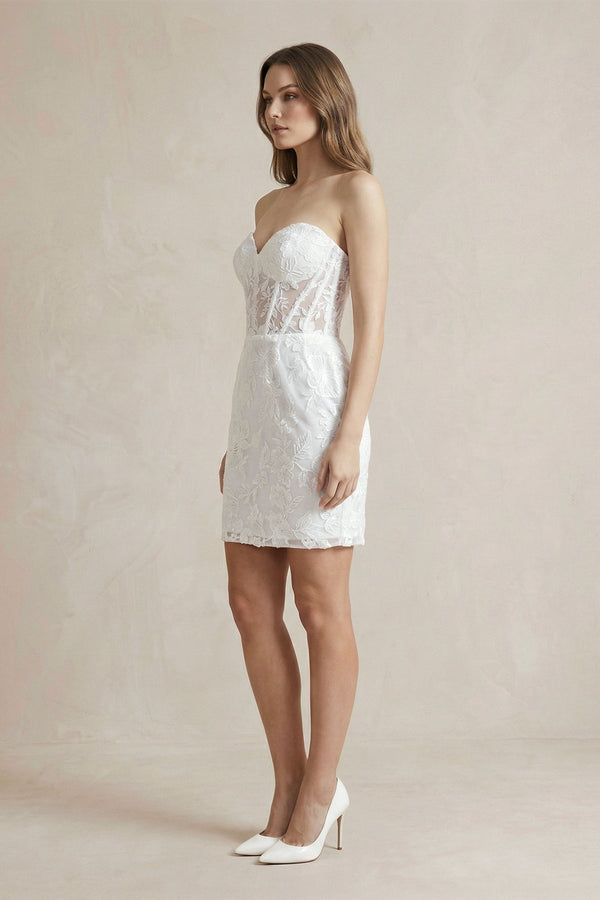 Sheath Sweetheart Lace Wedding Dresses - SHE IS ME Wedding Dresses