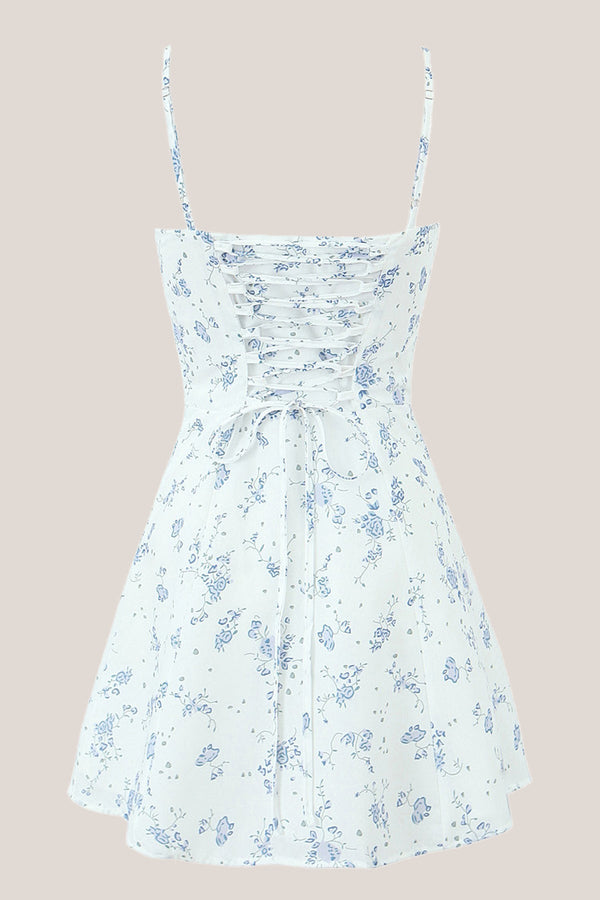 Sheath Sweetheart Vintage Rose Printed Cotton Mini Dress - SHE IS ME Dresses