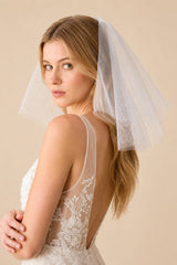 Shoulder Length Wedding Veils in Ivory - KISS BRIDAL Wedding Veils