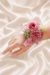 Silk Roses Artificial Bridesmaid Wrist Corsage in Light Purple - KISS BRIDAL Accessories