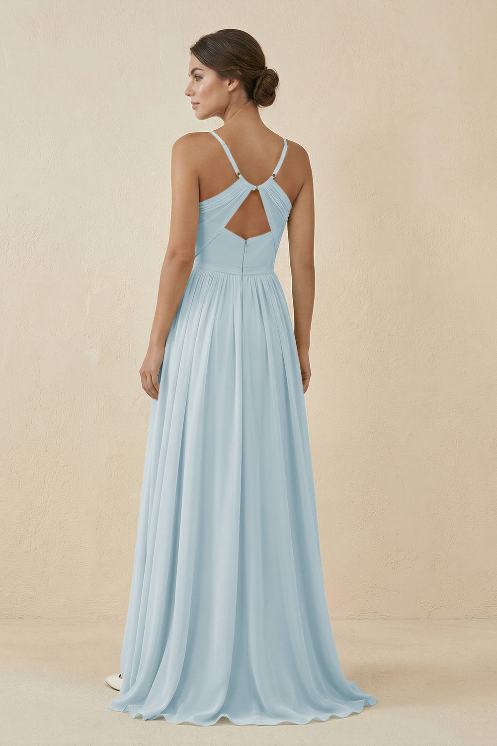 Sweetheart A-Line Chiffon Bridesmaid Dress in Sky Blue