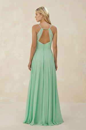 Spaghetti Strap A - Line Chiffon Bridesmaid Dress - SHE IS ME Bridesmaid Dresses