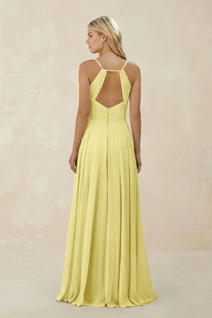 Spaghetti Strap A - Line Chiffon Bridesmaid Dress in Buttercup - KISS BRIDAL Bridesmaid Dresses