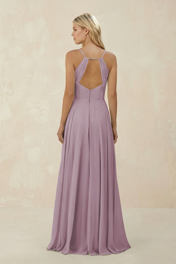 Spaghetti Strap A - Line Chiffon Bridesmaid Dress in Dusk - KISS BRIDAL Bridesmaid Dresses