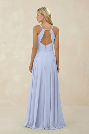 Spaghetti Strap A - Line Chiffon Bridesmaid Dress in Ice - KISS BRIDAL Bridesmaid Dresses