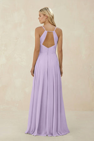 Spaghetti Strap A - Line Chiffon Bridesmaid Dress in Lavender - KISS BRIDAL Bridesmaid Dresses