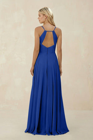 Spaghetti Strap A - Line Chiffon Bridesmaid Dress in Royal Blue - KISS BRIDAL Bridesmaid Dresses