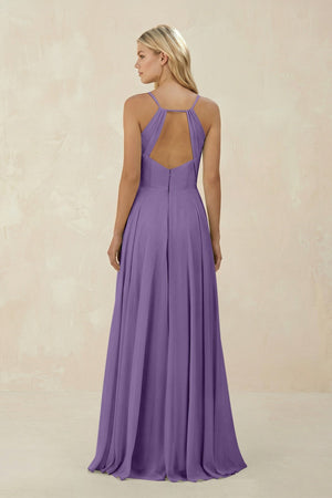 Spaghetti Strap A - Line Chiffon Bridesmaid Dress in Tahiti - KISS BRIDAL Bridesmaid Dresses