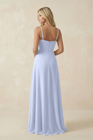 Spaghetti Strap Chiffon A - Line Bridesmaid Dress in Ice - KISS BRIDAL Bridesmaid Dresses