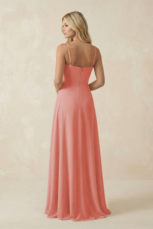 Spaghetti Strap Chiffon A - Line Bridesmaid Dress in Mulberry - KISS BRIDAL Bridesmaid Dresses