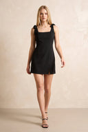 Square Neck Sheath Mini Dress in Black – SHE IS ME Dresses