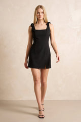 Square Neck Sheath Mini Dress in Black – KISS BRIDAL Dresses
