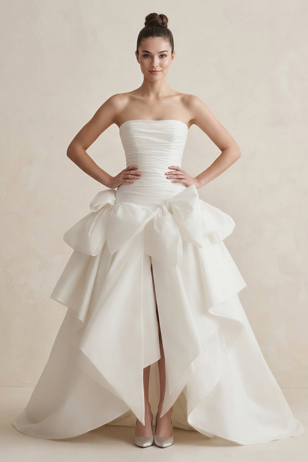 Strapless Amethyst A - Line Wedding Dress in White - KISS BRIDAL Wedding Dresses