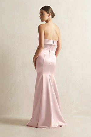 Strapless Satin Mermaid Bridesmaid Dress in English Rose - KISS BRIDAL Bridesmaid Dresses