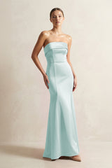 Strapless Satin Mermaid Bridesmaid Dress in Mist - KISS BRIDAL Bridesmaid Dresses