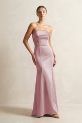 Strapless Satin Mermaid Bridesmaid Dress in Toffee - KISS BRIDAL Bridesmaid Dresses