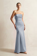 Strapless Satin Mermaid Bridesmaid Dress in Twilight - KISS BRIDAL Bridesmaid Dresses