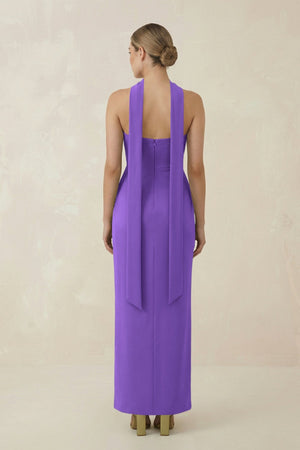Strapless Sheath Midi Bridesmaid Dress With Ribbon in Tahiti - KISS BRIDAL Bridesmaid Dresses