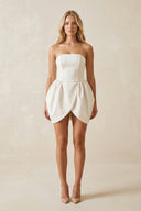 Strapless Tulip Hem Corset Wedding Dress in Ivory - SHE IS ME Wedding Dresses
