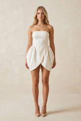 Strapless Tulip Hem Corset Wedding Dress in Ivory - KISS BRIDAL Wedding Dresses