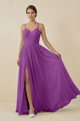Sweetheart A - Line Chiffon Bridesmaid Dress in Amethyst - KISS BRIDAL Bridesmaid Dresses