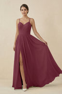 Sweetheart A-Line Chiffon Bridesmaid Dress in Desert Rose | KISSBRIDAL