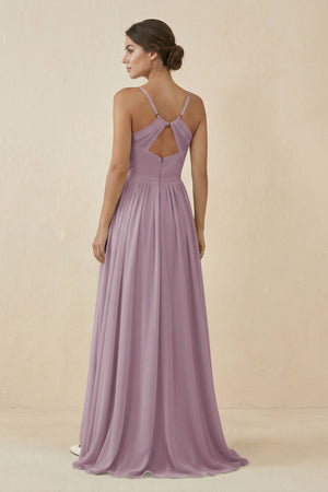 Sweetheart A - Line Chiffon Bridesmaid Dress in Dusk - SHE IS ME Bridesmaid Dresses