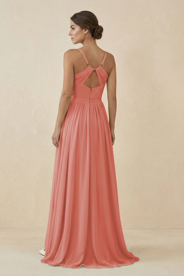 Sweetheart A - Line Chiffon Bridesmaid Dress in Mulberry - SHE IS ME Bridesmaid Dresses