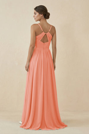 Sweetheart A - Line Chiffon Bridesmaid Dress in Rosette - SHE IS ME Bridesmaid Dresses