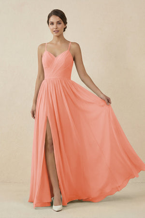 Sweetheart A - Line Chiffon Bridesmaid Dress in Rosette - SHE IS ME Bridesmaid Dresses