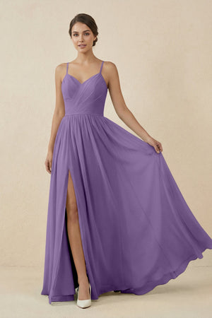 Sweetheart A - Line Chiffon Bridesmaid Dress in Tahiti - SHE IS ME Bridesmaid Dresses