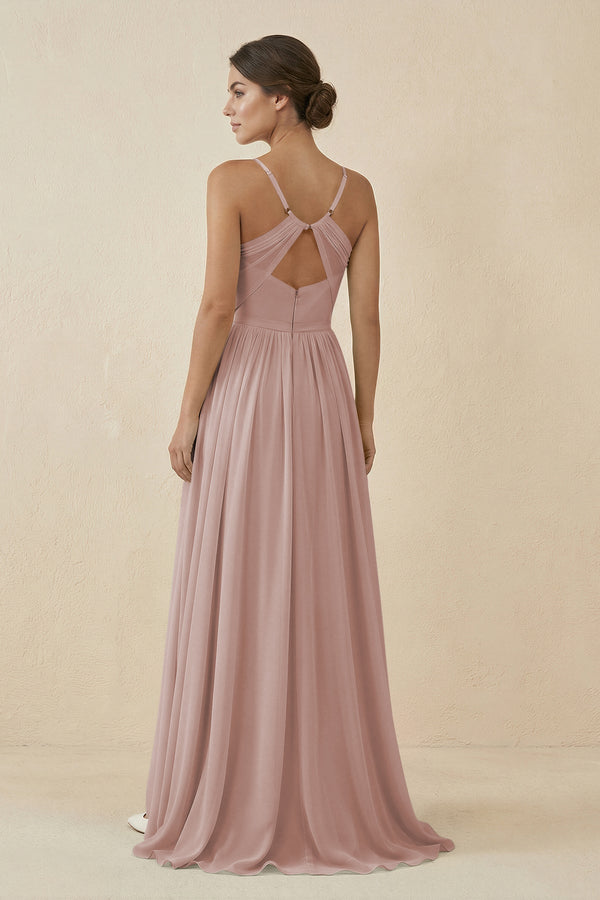 Sweetheart A - Line Chiffon Bridesmaid Dress in Toffee - SHE IS ME Bridesmaid Dresses