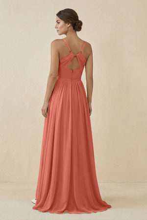 Sweetheart A - Line Chiffon Bridesmaid Dress in Wild Rose - SHE IS ME Bridesmaid Dresses