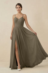 Sweetheart A - Line Chiffon Bridesmaid Dress in Willow Green - KISS BRIDAL Bridesmaid Dresses