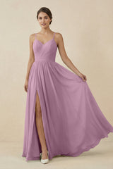 Sweetheart A - Line Chiffon Bridesmaid Dress in Wisteria - KISS BRIDAL Bridesmaid Dresses